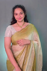 Cotton candy space silk saree