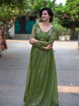 Crunchy organza full length frocks