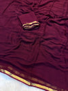 Viscose georgette piping saree