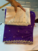 Vichitra silk grand party wear saree