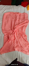 Plain single shade chiffon saree