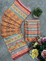 Laya celeb inspired ajrak saree budget friendly range