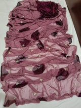 Chiffon butties shibori dye saree