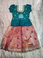 Customised maggam pattu parikini for kids