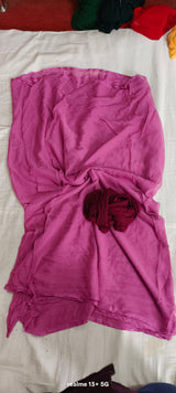 Plain single shade chiffon saree