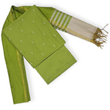 Raw silk dress material set