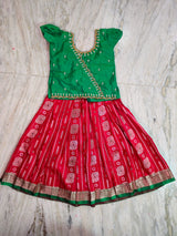 Customised maggam pattu parikini for kids