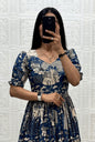 Soft muslin ready to wear maxi frocks