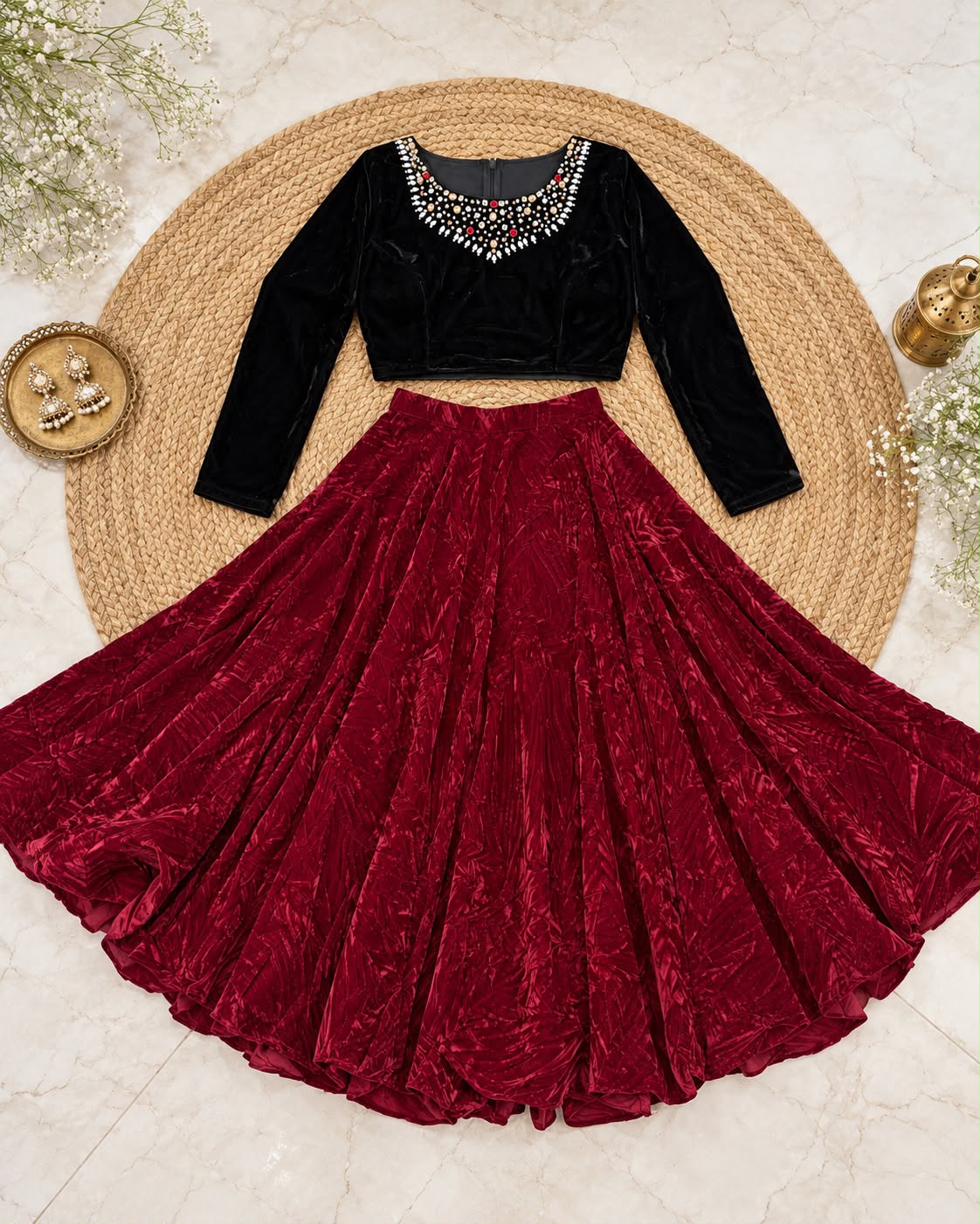 Velvet stunning lehanga set