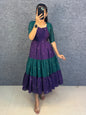 Dual colour maxi frocks for women
