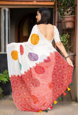 Georgette bandhini saree