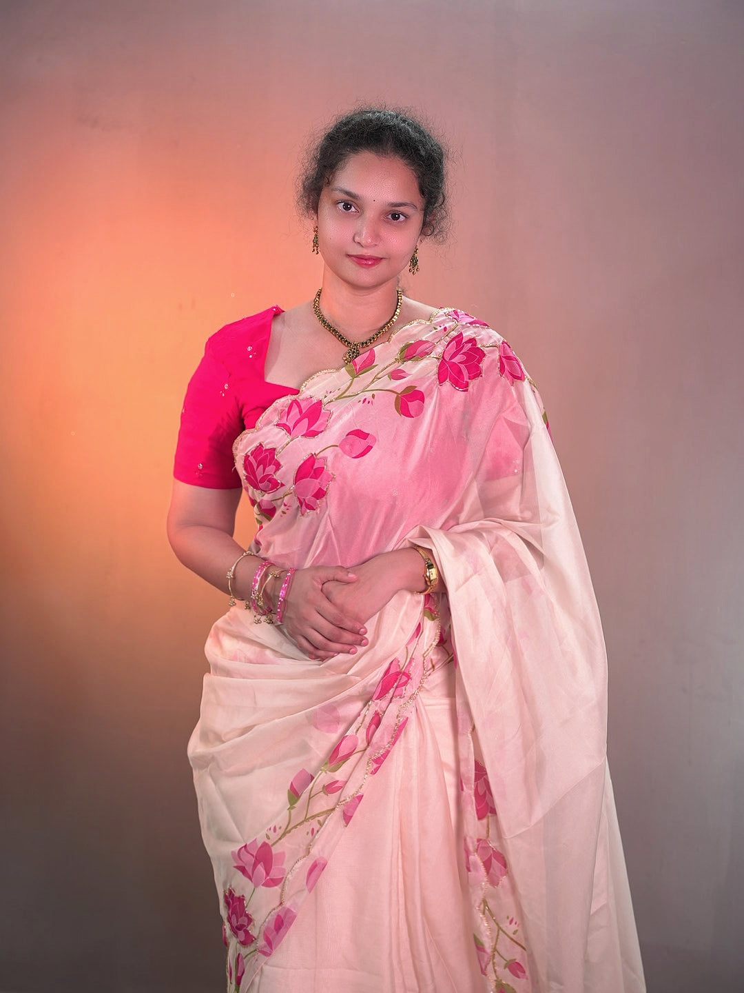 Partywear classy handwork katdana saree