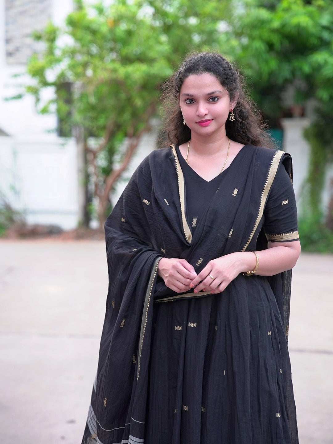 Narayanpeta buttis small boarder dress material set