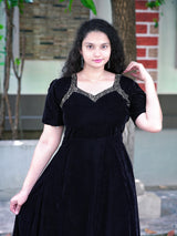 Party wear velvet frocks