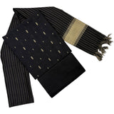 Raw silk dress material set
