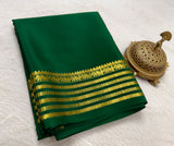 Semi Mysore silk budget range peacock boarder saree