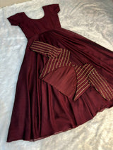3 in 1 beautiful fully stitched gown in coat