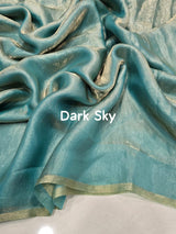 Plain Space silk dual tone saree