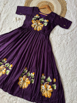 Original Brush Paint HandWork Gown