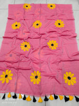 Pure Mul cotton sunflower 🌻 handpainted saree
