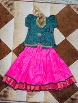 Customised maggam pattu parikini for kids