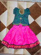 Customised maggam pattu parikini for kids