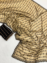 Rangoli heavy mirror embroidery saree
