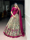 Kalamkari festival semi stitched half saree/ lehanga choli