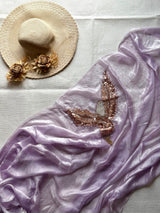 Exclusive Space silk bird patch saree