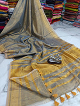 Kerala style gold tissue saree