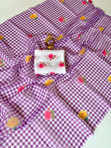 Lenin Cotton checks saree
