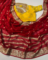 Viscose georgette festive saree