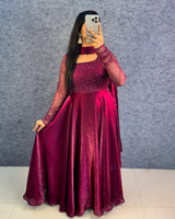 Space silk umbrella dress set