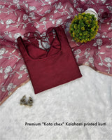 Kota fabric kurti 2pc set