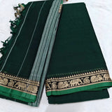 Narayanpeta Elephant Peacock Small boarder dress material
