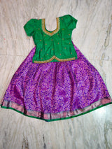 Customised maggam pattu parikini for kids
