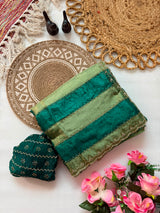 Space silk jharkan work sarees for party wear