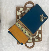 Narayanpeta Mercerised Cotton elephant gap boarder