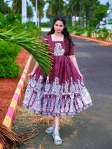 Kota fabric kalamkari frocks