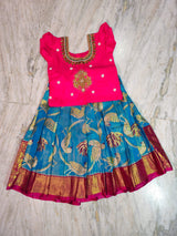 Customised maggam pattu parikini for kids