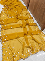 Handwork georgette saree