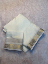 Viscose georgette soft fabric small zari boarder saree