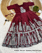 Kota fabric kalamkari frocks