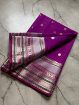 Banarasi soft katan silk contrast boarder saree