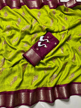 Beautiful marshmellow moss georgette saree