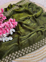 Space Silk diamond work saree