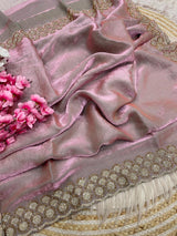 Space Silk diamond work saree