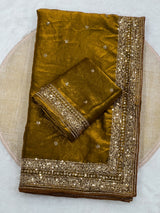 Space silk sequence party wear saree