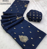 Moss chiffon shibori pallu saree