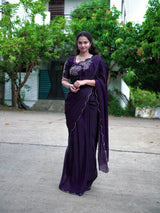 Exclusive space silk party wear saree